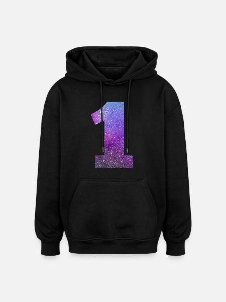 Number 1 galaxy - Oversized Unisex Hoodie - black