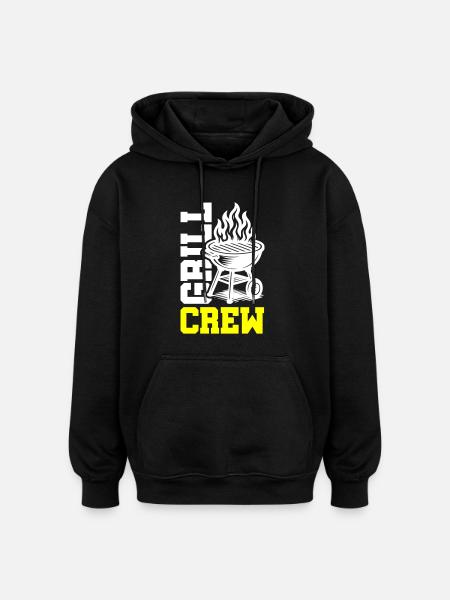 Grill Crew - Oversized Unisex Hoodie - black