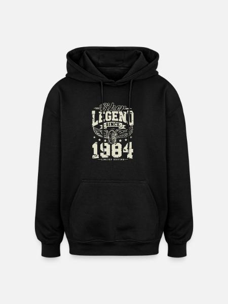 Biker legend since 1984 - Oversized Unisex Hoodie - black
