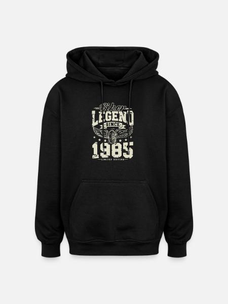 Biker legend since 1985 - Oversized Unisex Hoodie - black