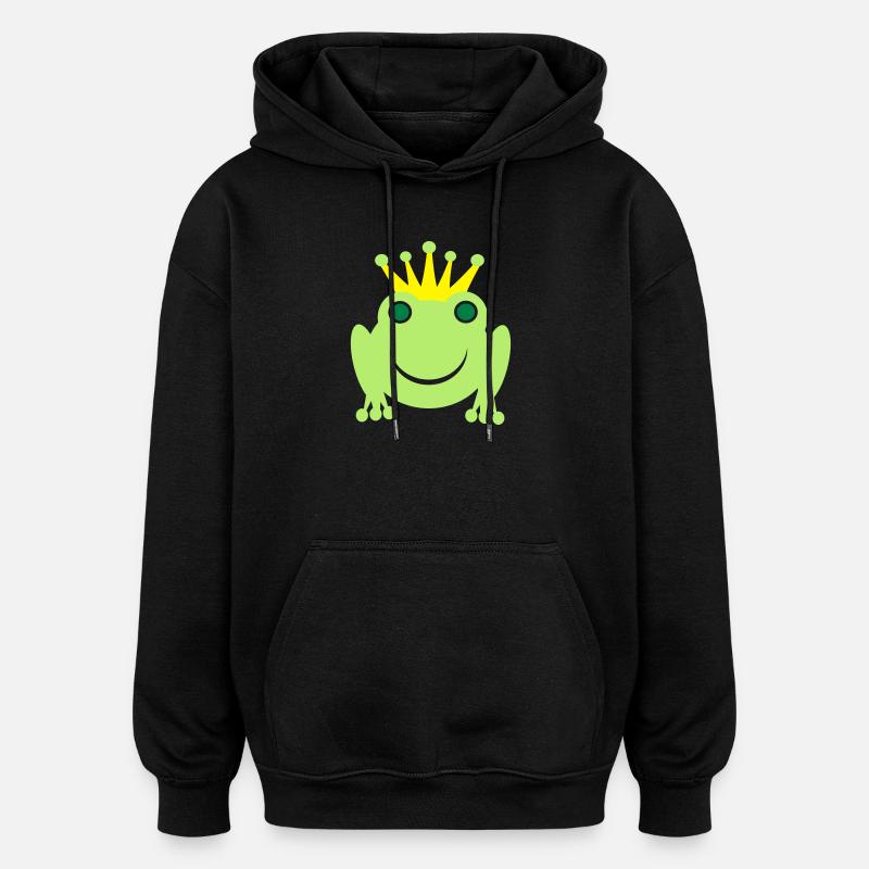 Froschkönig - Oversized Unisex Hoodie - Schwarz