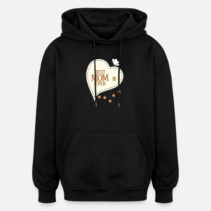 Meilleure maman jamais - Sweat à capuche oversize unisexe - noir