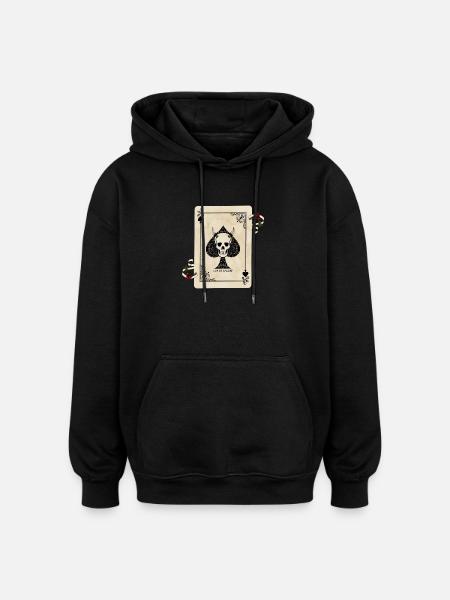 Todeskarte / Pik-Ass - Oversized Unisex Hoodie - Schwarz