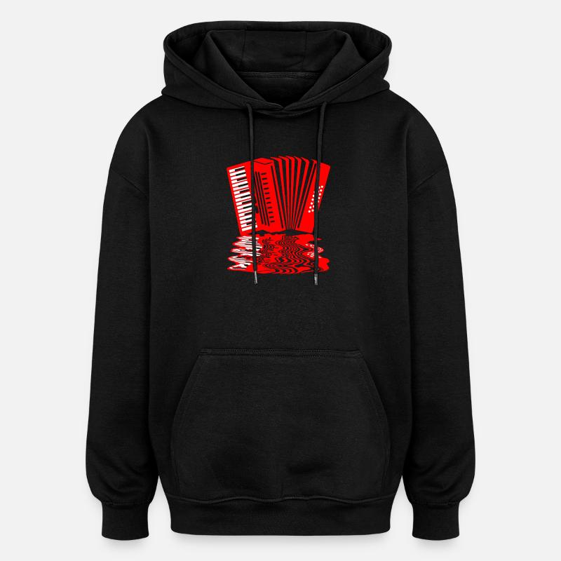 Musique d’accordéon - Sweat à capuche oversize unisexe - noir