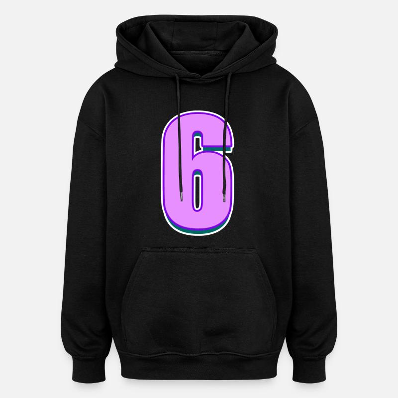 6 - Sweat à capuche oversize unisexe - noir