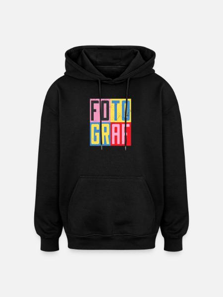 Fotograf Design - Oversized Unisex Hoodie - Schwarz