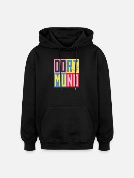 Dortmunder Städte Design - Oversized Unisex Hoodie - Schwarz