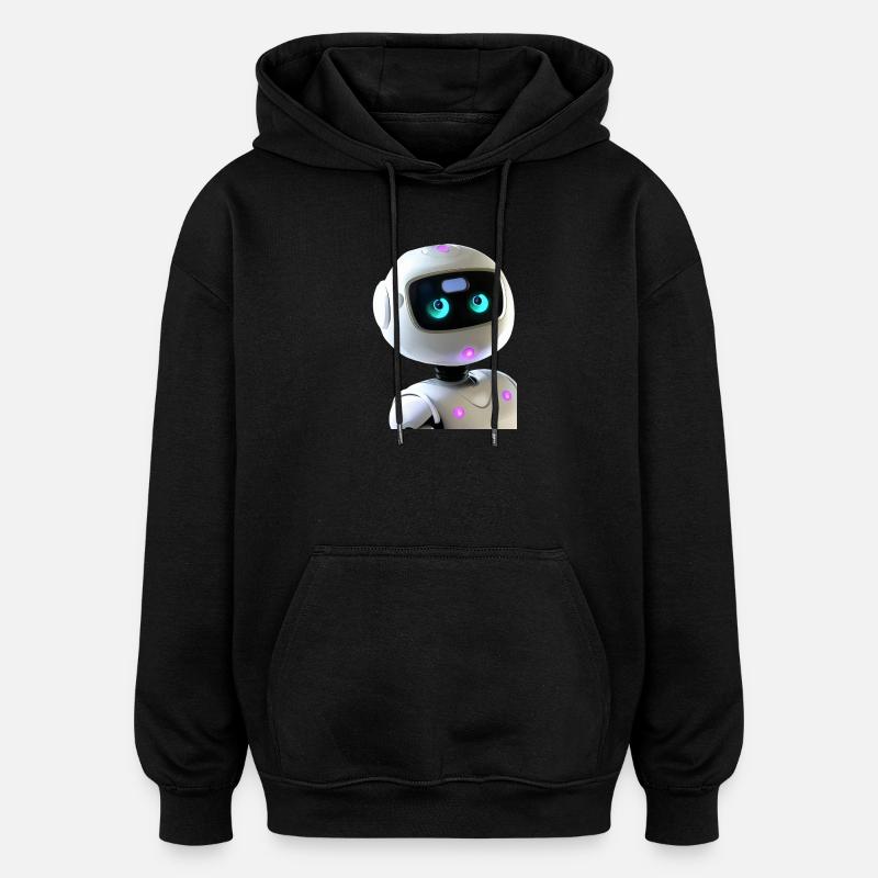 Futuristischer humanoider Roboter - Oversized Unisex Hoodie - Schwarz