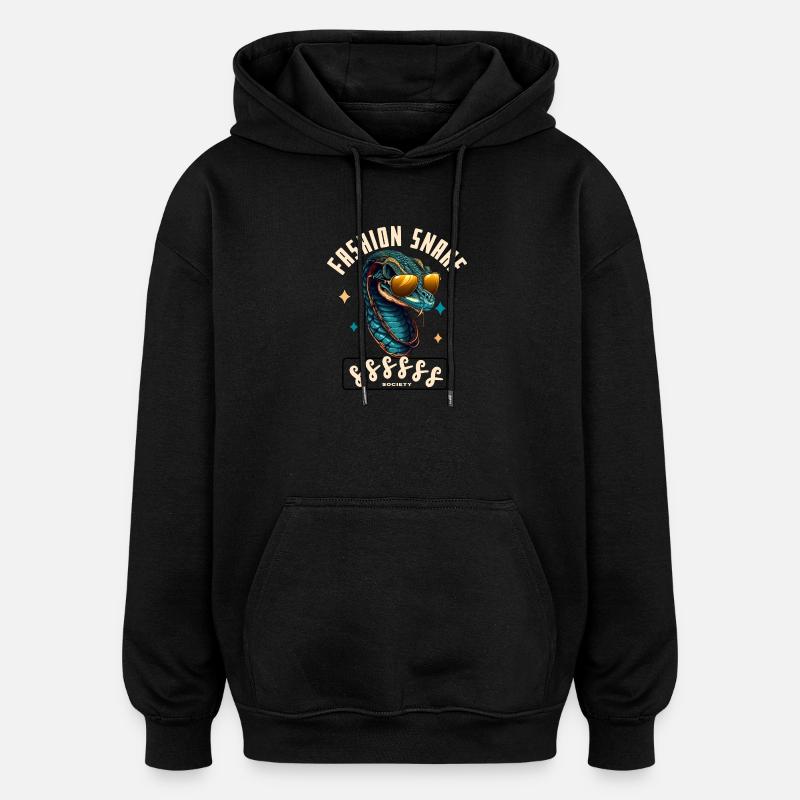 Serpent Glam Couture - Oversized Unisex Hoodie - Schwarz