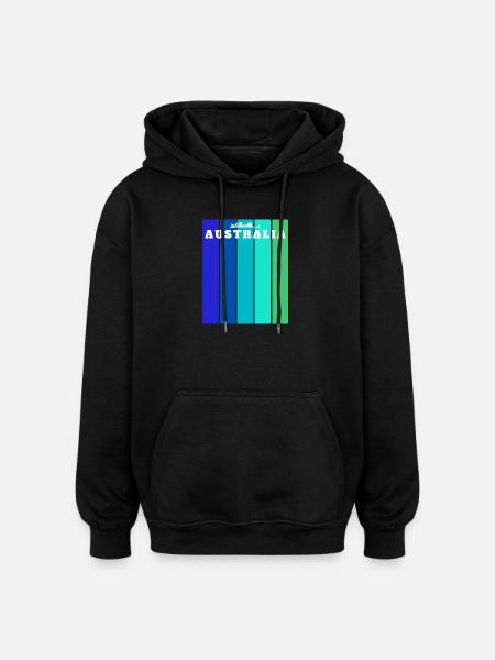 Australia Stripes Skyline - Oversized Unisex Hoodie - black
