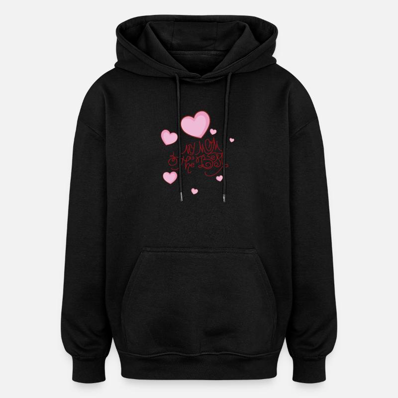 Fête des mères, maman - Sweat à capuche oversize unisexe - noir