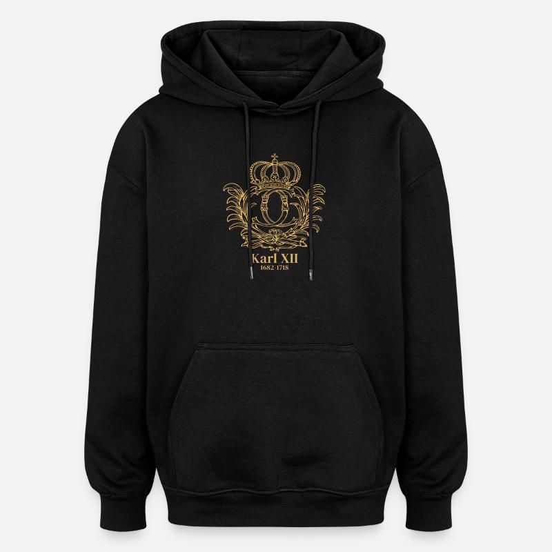 Karl XII - Monogram - Oversized luvtröja unisex - svart