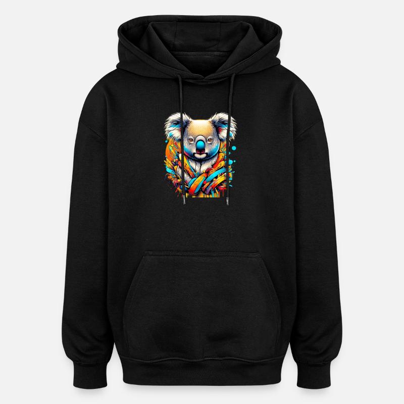 Koala - Oversized Unisex Hoodie - black