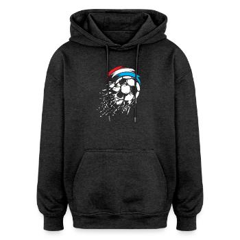 Football Pays-Bas Ball Explosion Team Holland - Sweat à capuche oversize unisexe - charbon - Devant - Noah (186cm)
