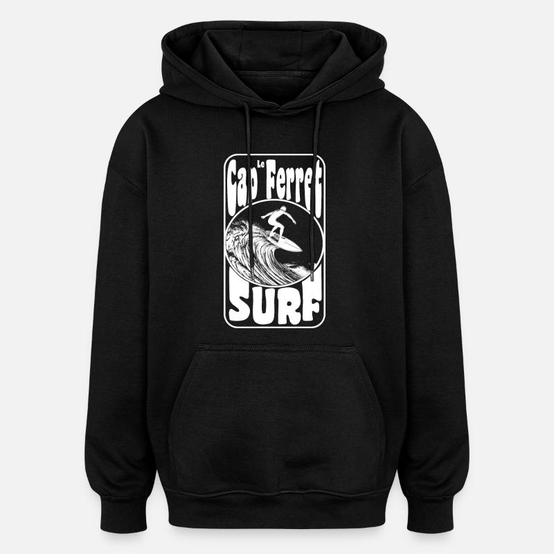 CAP FERET - Sweat à capuche oversize unisexe - noir