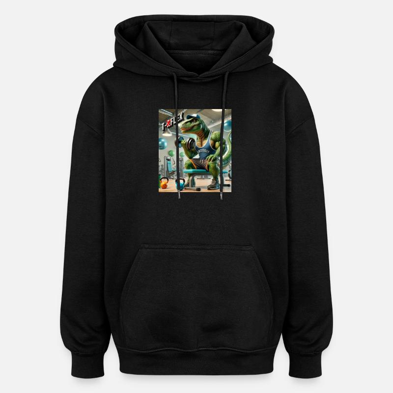 Dino T RFLEX - Oversized Unisex Hoodie - Schwarz