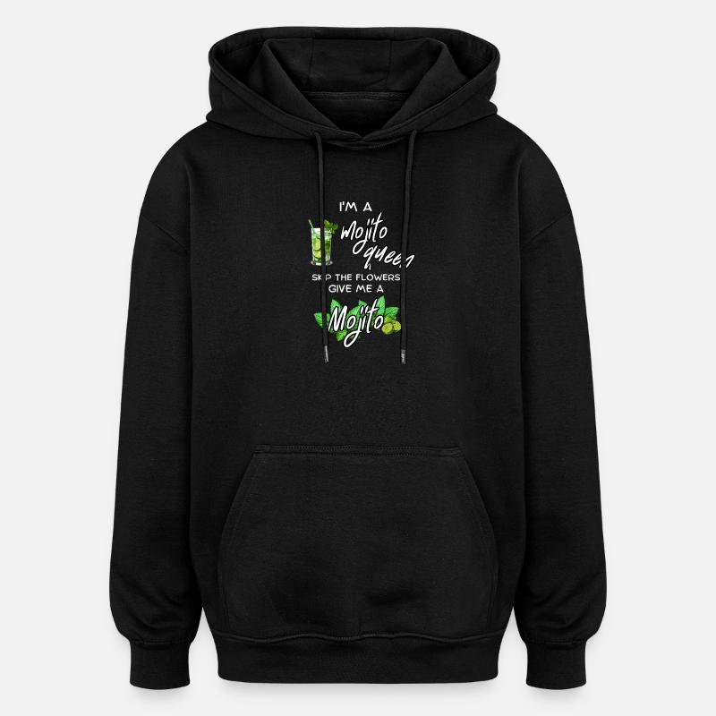 Reine Mojito - Sweat à capuche oversize unisexe - noir