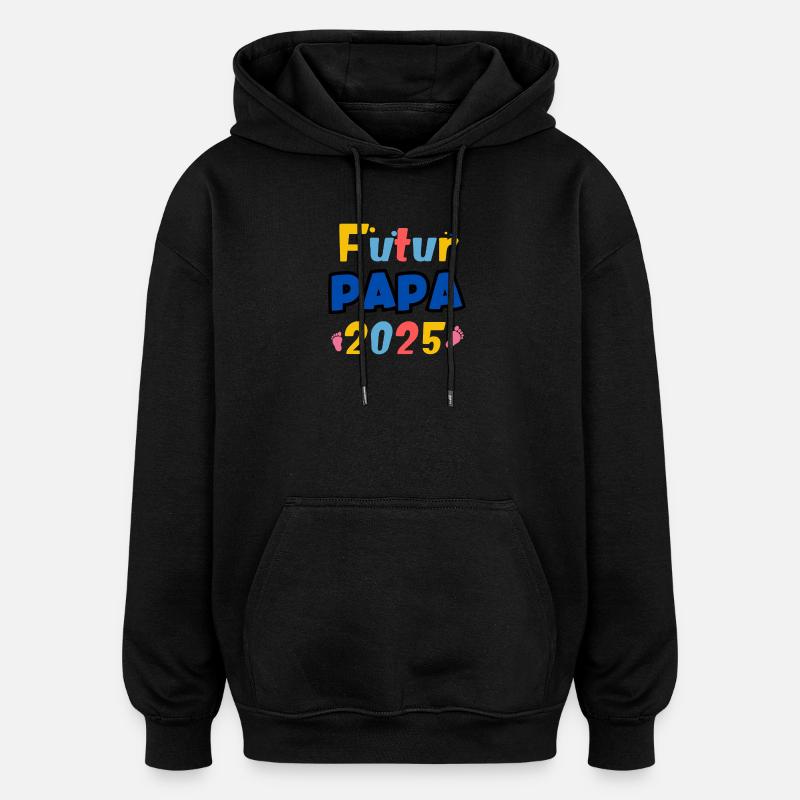 future dad 2025 - Oversized Unisex Hoodie - black