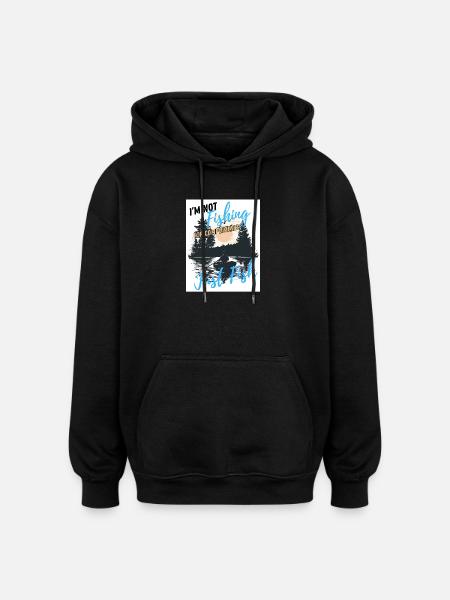 Just Fish, No Compliments - Oversized Unisex Hoodie - black