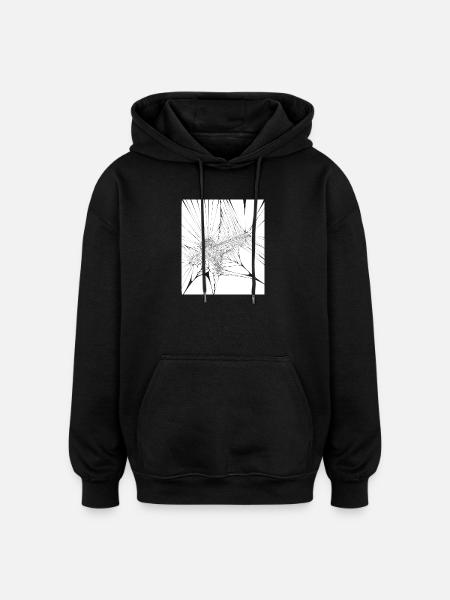 Revolt - Oversized Unisex Hoodie - Schwarz