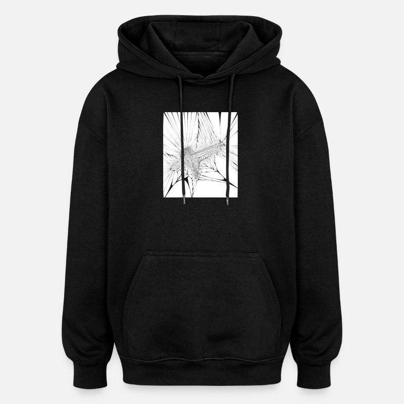 Révolte - Sweat à capuche oversize unisexe - noir