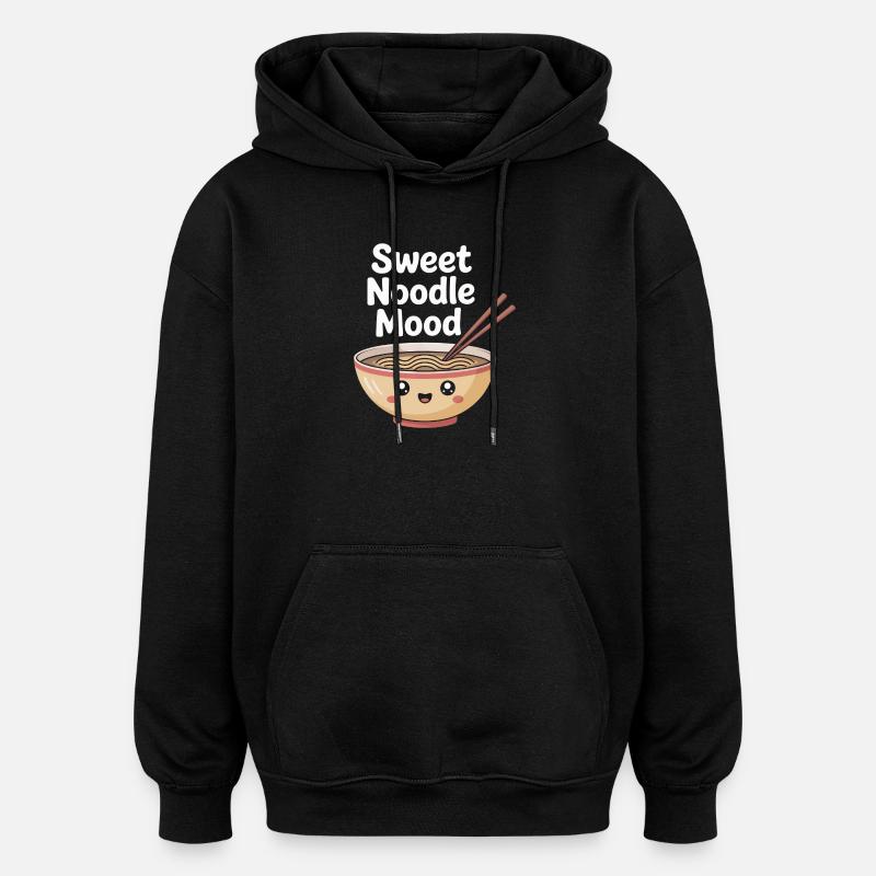 Humeur aux nouilles sucrées - Sweat à capuche oversize unisexe - noir