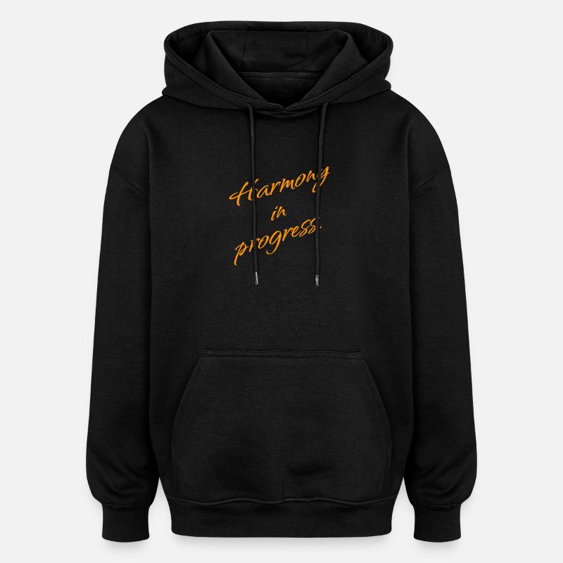 Harmony in Progress – Balance & Mindset - Sweat à capuche oversize unisexe - noir