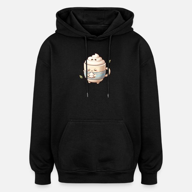 Cozy Cloud Coffee Mug - Oversized Unisex Hoodie - black