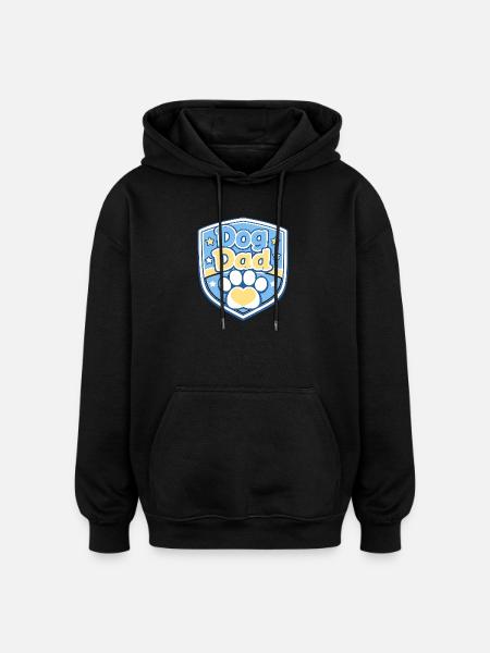 Dog father sign motif - Oversized Unisex Hoodie - black