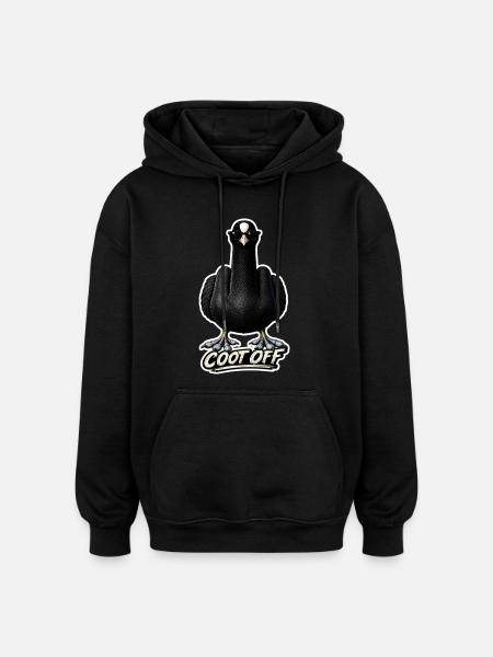 Coot Off Funny Carp Fishing Design - Oversized Unisex Hoodie - black