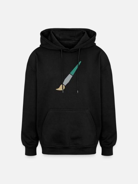 Pinsel - Oversized Unisex Hoodie - Schwarz