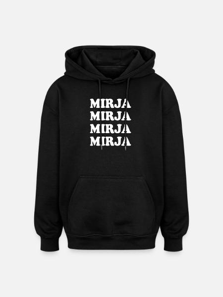 Mirja als Vorname - Oversized Unisex Hoodie - Schwarz