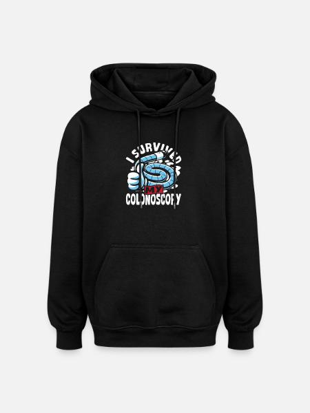 Endoscopy diagnosis, colonoscopy - Oversized Unisex Hoodie - black
