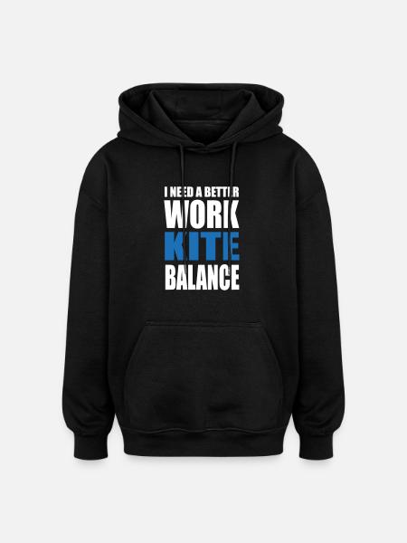 kite - Oversized Unisex Hoodie - black