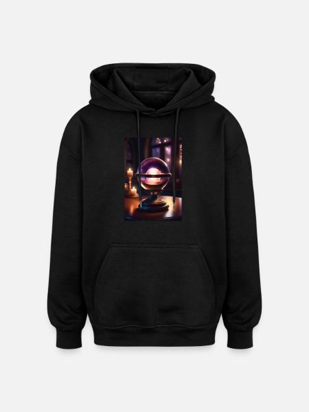 Magic crystal ball - Oversized Unisex Hoodie - black
