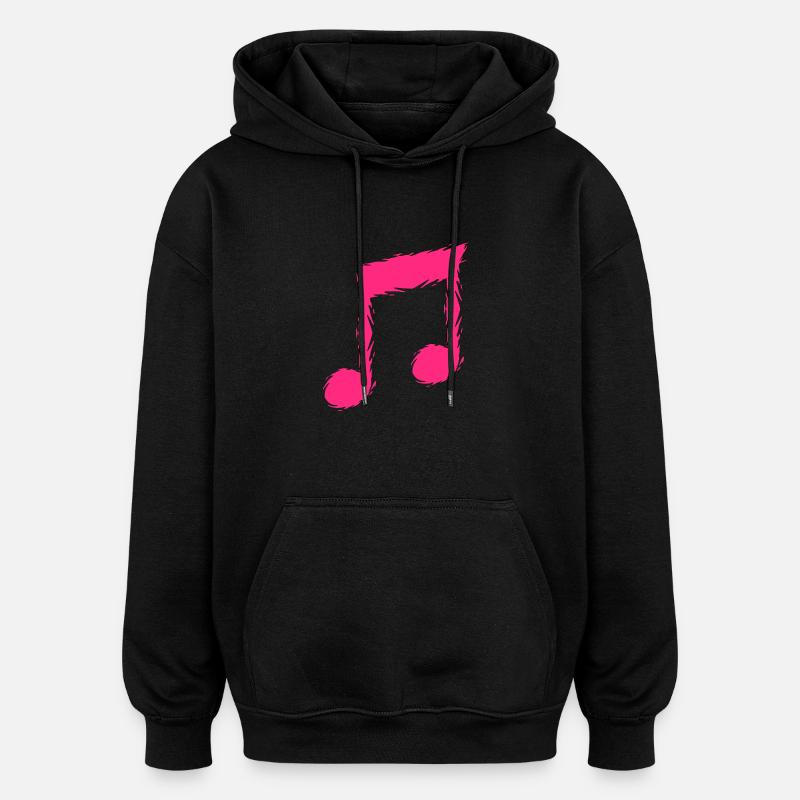 Musique musique Design Chanteur - Sweat à capuche oversize unisexe - noir