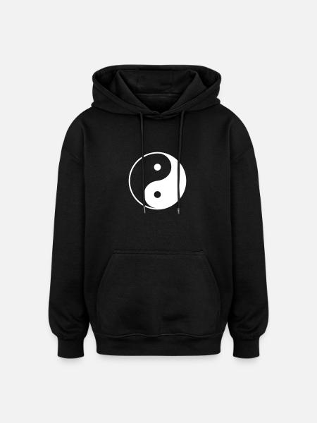 Yin Yang - Oversized Unisex Hoodie - black
