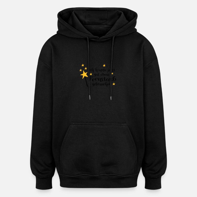 Feenstaub - Oversized Unisex Hoodie - Schwarz