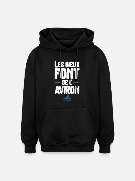 Les dieux aviron cadeau - Sweat à capuche oversize unisexe - noir