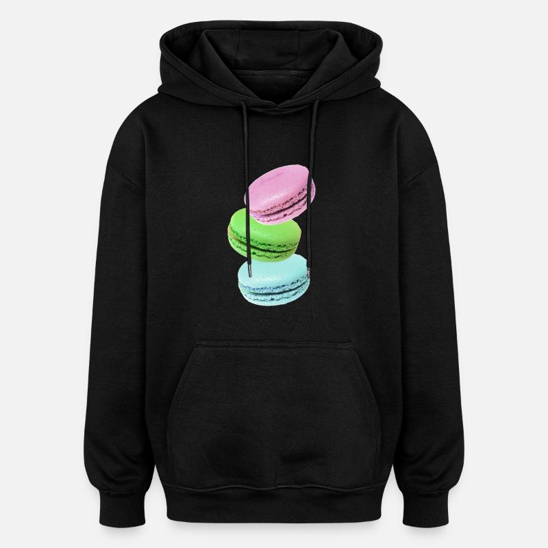 Macarons - Oversized Unisex Hoodie - black