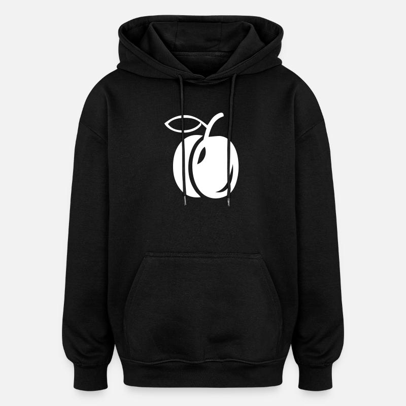 Eine Pflaume - Oversized Unisex Hoodie - Schwarz