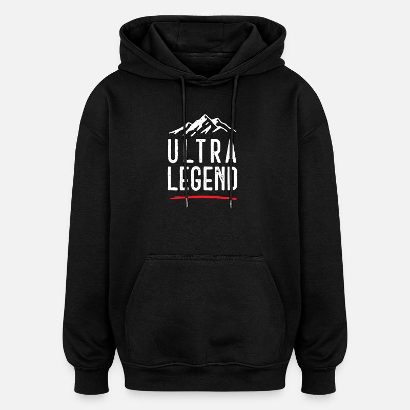 Ultra Légende - Sweat à capuche oversize unisexe - noir