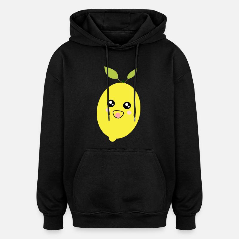 Fasching, Karneval, Kostüm, Zitrone - Oversized Unisex Hoodie - Schwarz