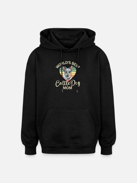 Australian Cattle Dog - Oversized Unisex Hoodie - black