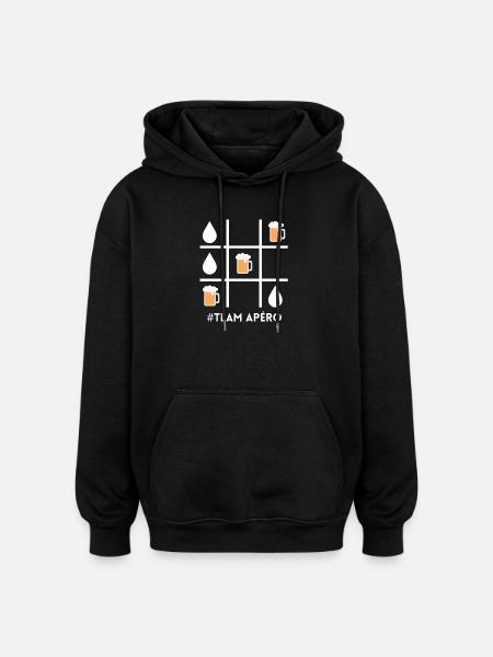 Aperitif team, beer, beer fan - Oversized Unisex Hoodie - black