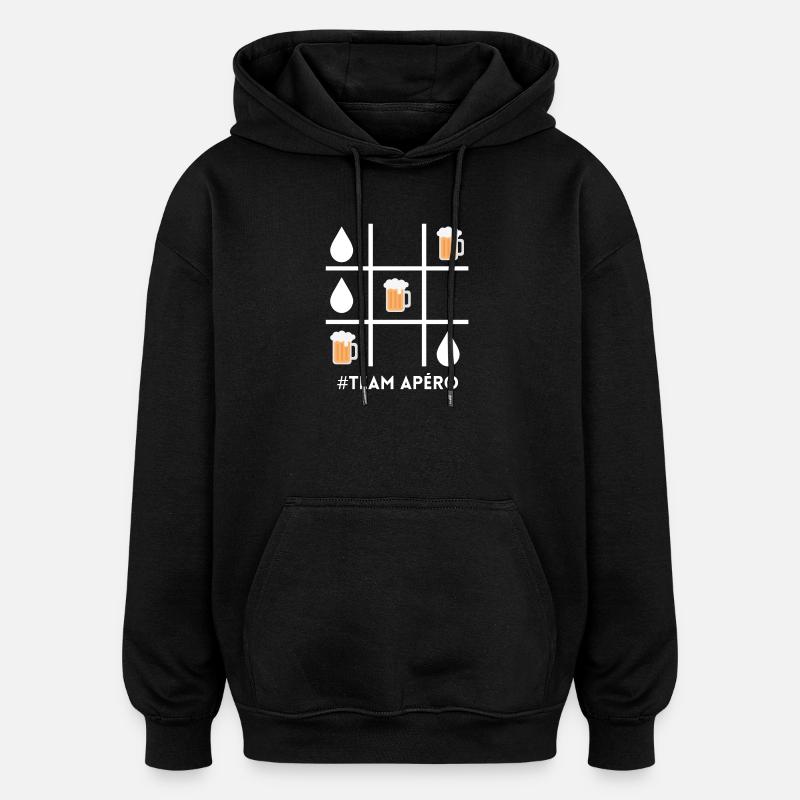Apéro-Team, Bier, Bierfan - Oversized Unisex Hoodie - Schwarz