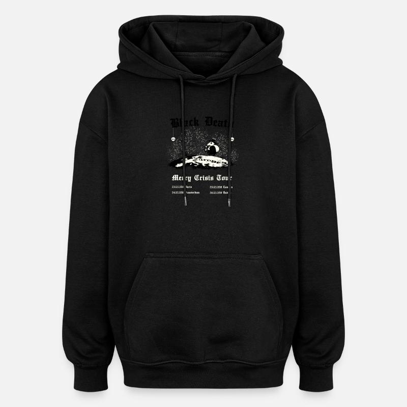 Peste noire - Tournée Merry Crisis - Sweat à capuche oversize unisexe - noir
