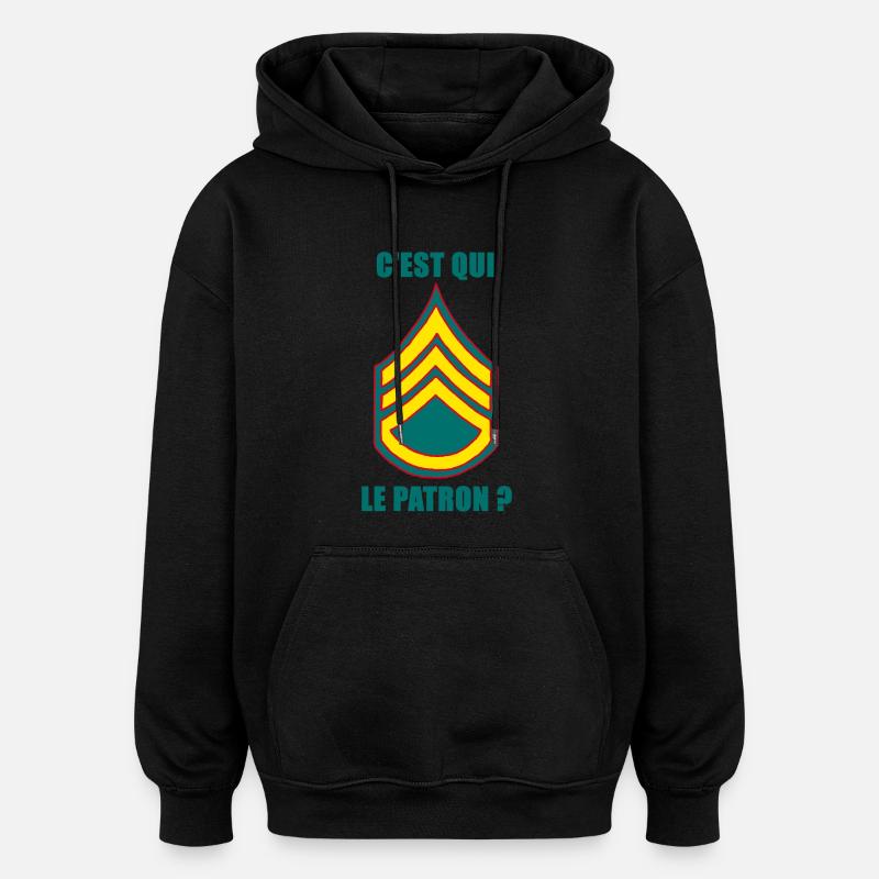 Wer ist der ? - Oversized Unisex Hoodie - Schwarz