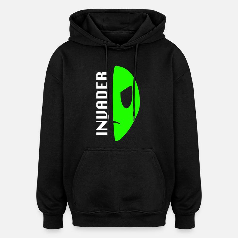 invader - Oversized Unisex Hoodie - black