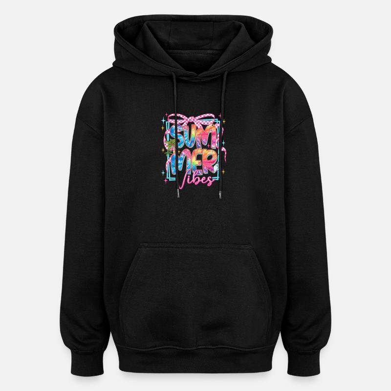 Brise tropicale - Sweat à capuche oversize unisexe - noir